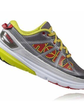 Hoka CONSTANT 2 Athletic Running Shoes Grey Yellow Women 9.5 Lightweight Cushion